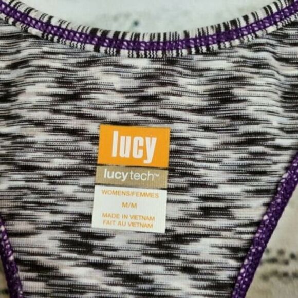 Lucy Racerback Workout running tank Top purple Womens Size Medium Polyester - Picture 6 of 6